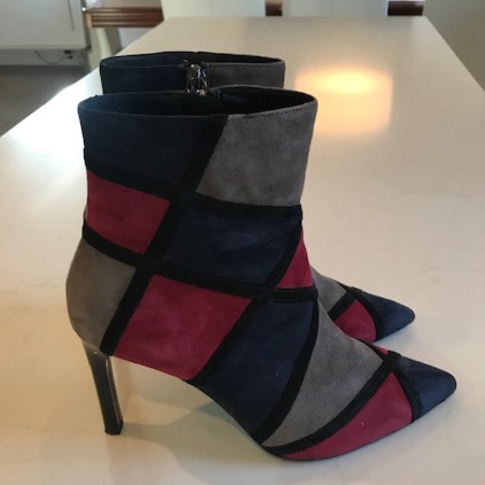 GEOX RESPIRA DARK NAVY FAVIOLA SUEDE ANKLE BOOTS 6
